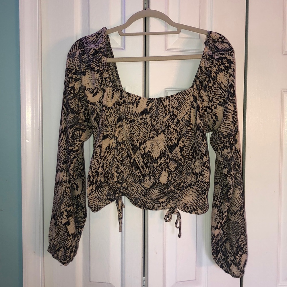 PACSUN SNAKESKIN GOING OUT SHIRT TRENDY